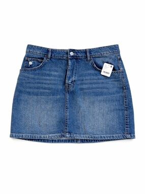 We The Free Blue Denim Mini Skirt